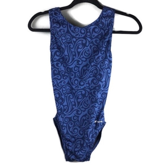 Dolfin Swim Nwt Dolfin Ocean Aquashape Scroll Print Onepiece Blue